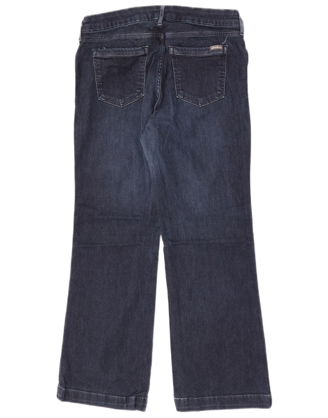 Eddie Bauer Damen Curvy Bootcut Jeans W32 L28 Marineblau Baumwolle