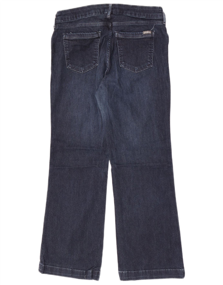 Eddie Bauer Damen Curvy Bootcut Jeans W32 L28 Marineblau Baumwolle