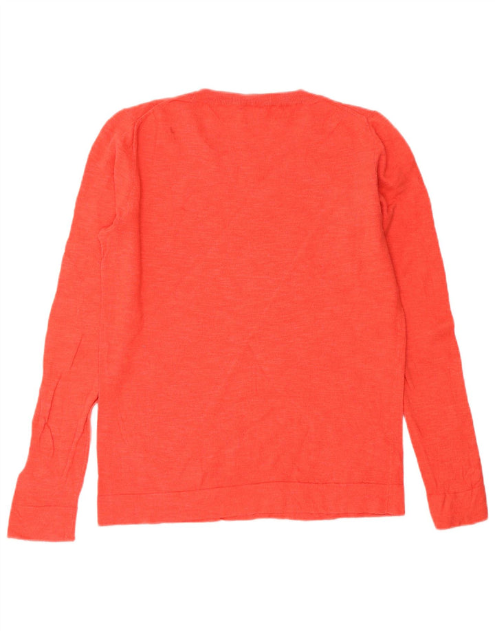 J. CREW Damen-Pullover mit Rundhalsausschnitt, Gr. 10, Größe S, Rot, Baumwolle