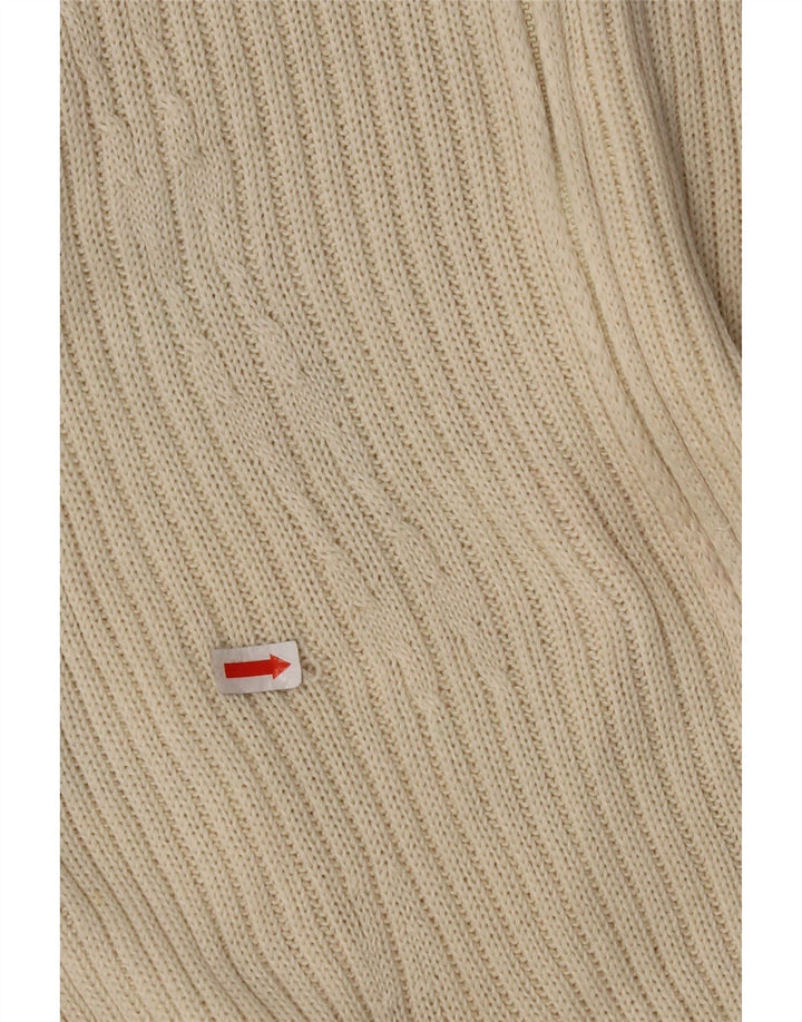 CERRUTI 1881 Damen-Cardigan-Pullover UK 12 Mittelweiße Baumwolle