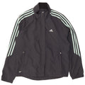 Adidas Damen Clima Proof Trainingsanzug Top Jacke UK 16 Large Grau Polyester