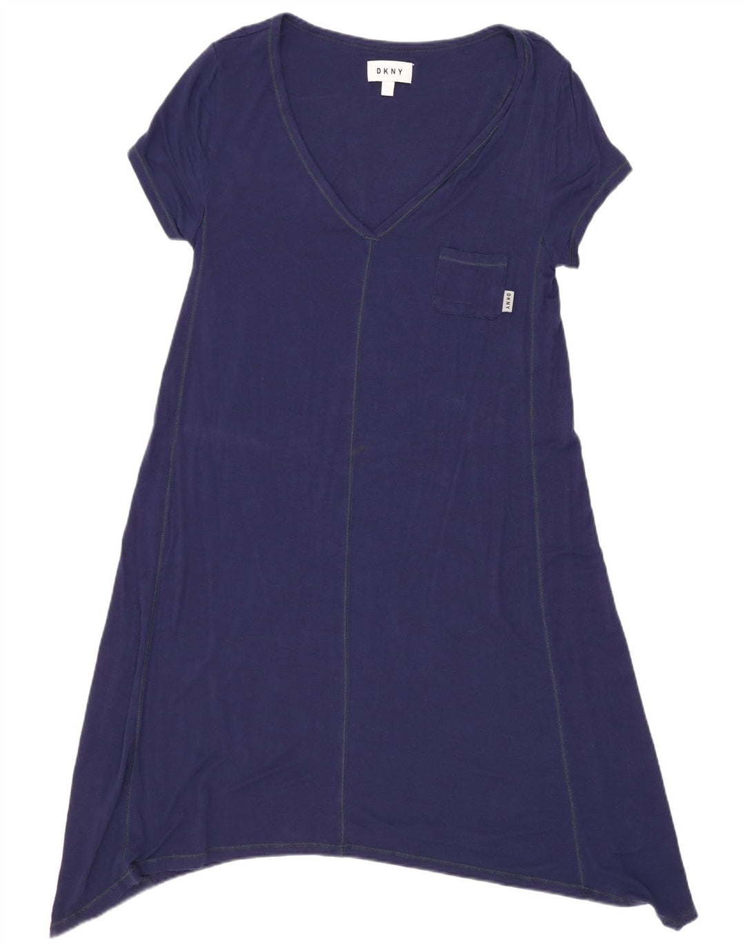 Dkny Damen Tunikakleid UK 10 Small Marineblau Rayon