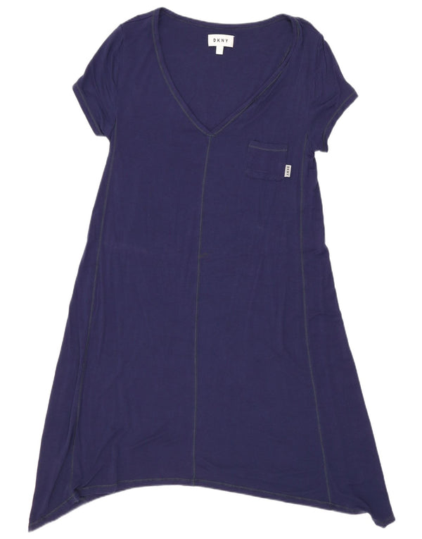 Dkny Damen Tunikakleid UK 10 Small Marineblau Rayon