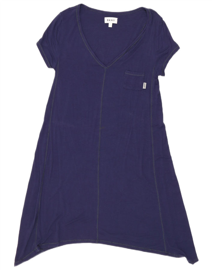 Dkny Damen Tunikakleid UK 10 Small Marineblau Rayon