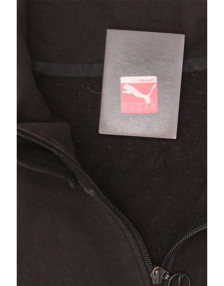 Puma Womens Graphic Trainingsanzug Top Jacke UK 14 Large Schwarz