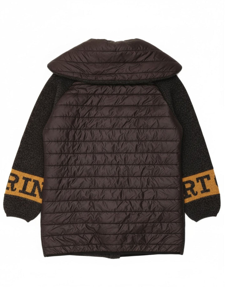 Toy G Womens Graphic Overcoat UK 12 Mittelgraue Wolle