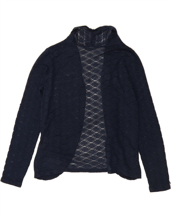 OASIS Womens See Through Open Cardigan Sweater UK 14 Medium Navy Blue Vintage Oasis and Second-Hand Oasis from Messina Hembry 