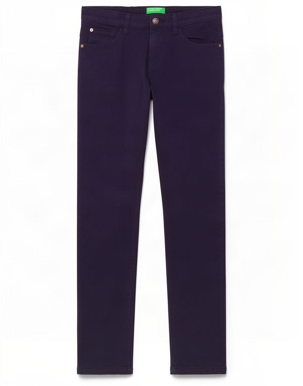 Benetton Slim Freizeithose für Jungen, 11–12 Jahre, 2XL W26 L29, Marineblau, Baumwolle