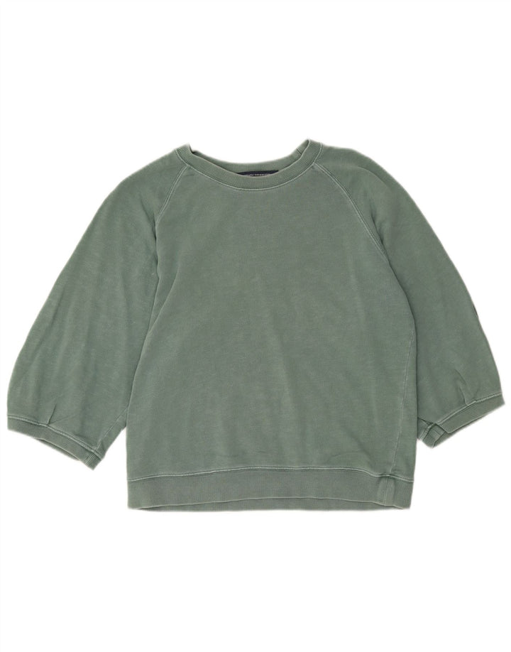 French Connection Damen-Sweatshirt mit 3/4-Ärmeln, Gr. 10, Grün