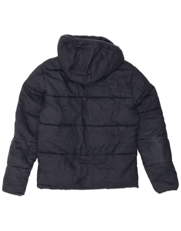 Superdry Herren-Jacke mit Kapuze, gepolstert, UK 40, Größe L, Marineblau, Polyester