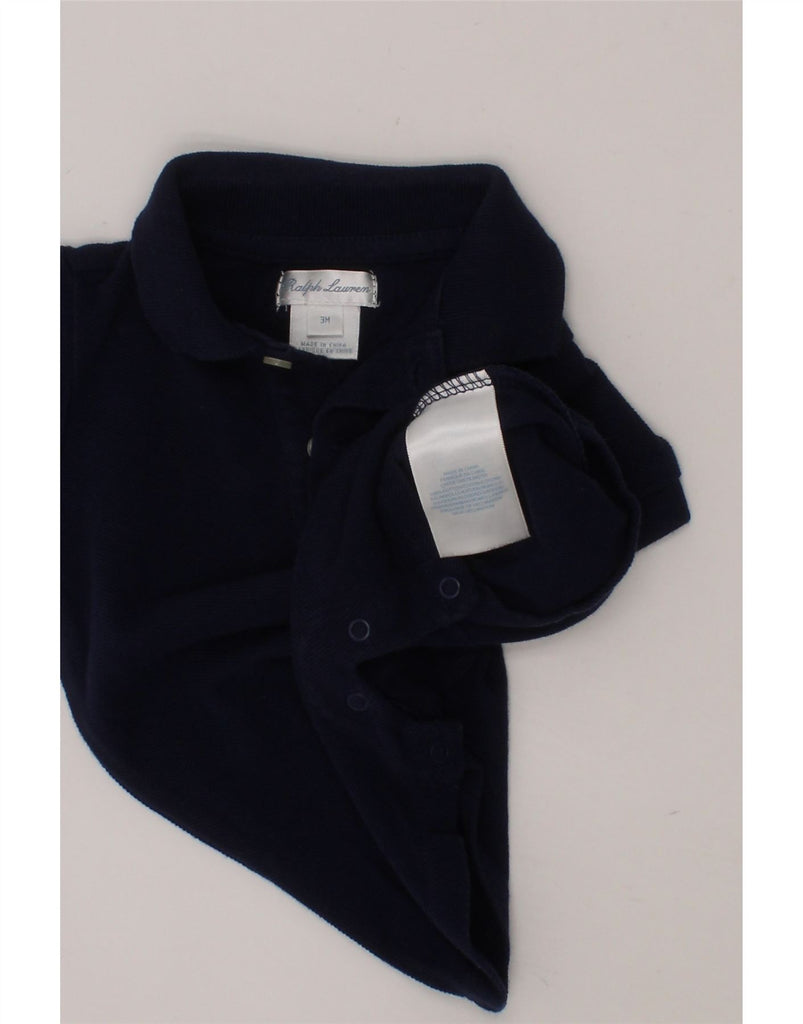 RALPH LAUREN Baby Boys Playsuit 0-3 Months  Navy Blue Cotton Vintage Ralph Lauren and Second-Hand Ralph Lauren from Messina Hembry 