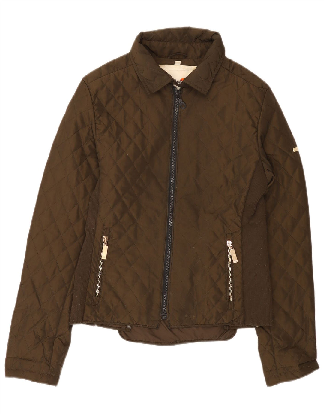 Ellesse Damen Steppjacke UK 12 Mittelbraunes Polyester