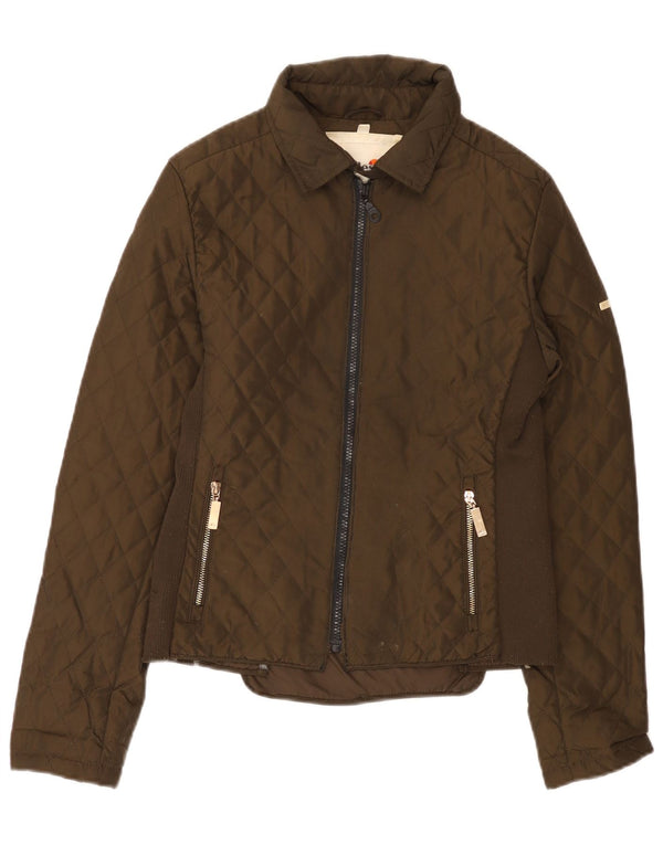 Ellesse Damen Steppjacke UK 12 Mittelbraunes Polyester