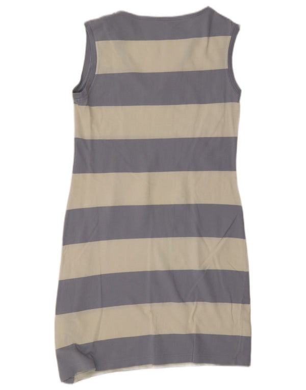 Ärmelloses Pulloverkleid für Damen von Lacoste, Größe 40, mittelblau, gestreift, Baumwolle