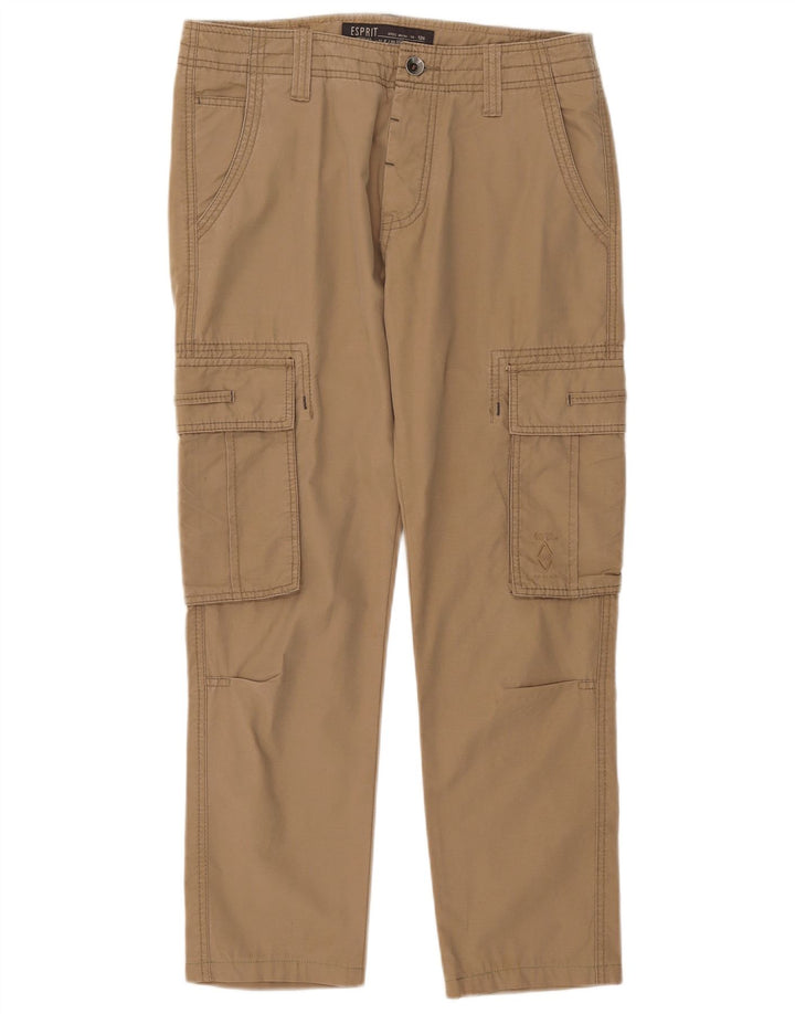 ESPRIT Gerade Cargohose für Herren, W30, L27, Beige, Baumwolle