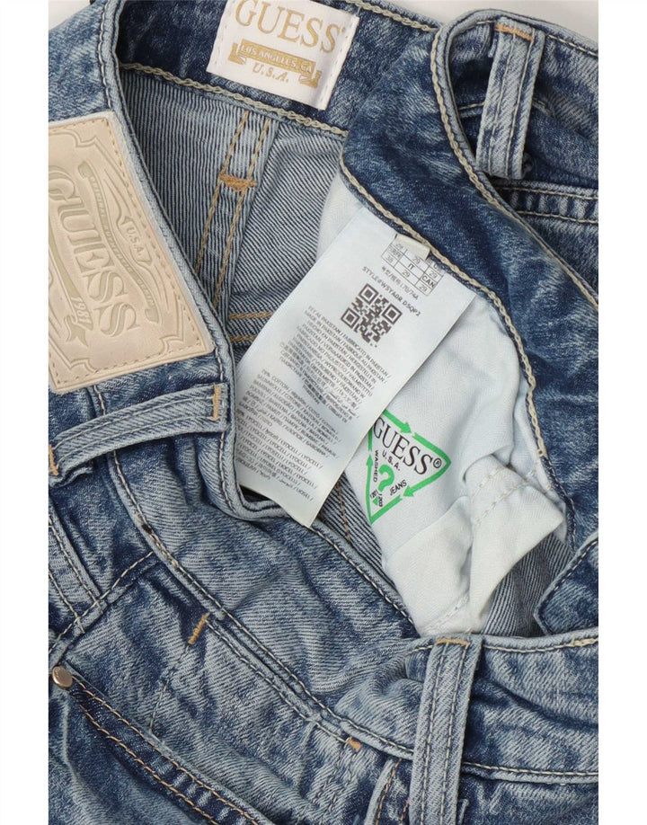 Guess Damen Straight Jeans W29 L31 Blaue Baumwolle