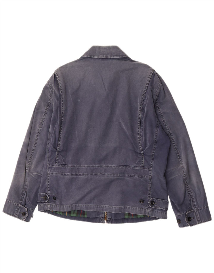 Polo Ralph Lauren Herren Bomberjacke UK 40 Große blaue Baumwolle