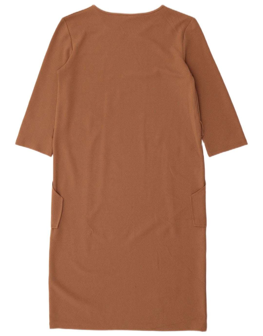 Zara Damen Etuikleid mit 3/4-Ärmeln, Gr. 10, Braun