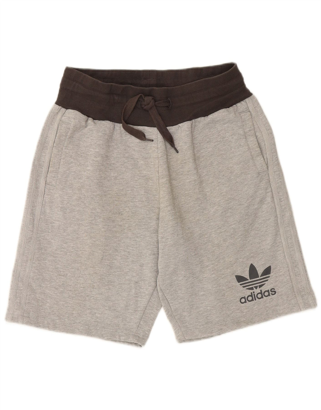 ADIDAS Herren-Sportshorts aus mittelgrauer Colourblock-Baumwolle