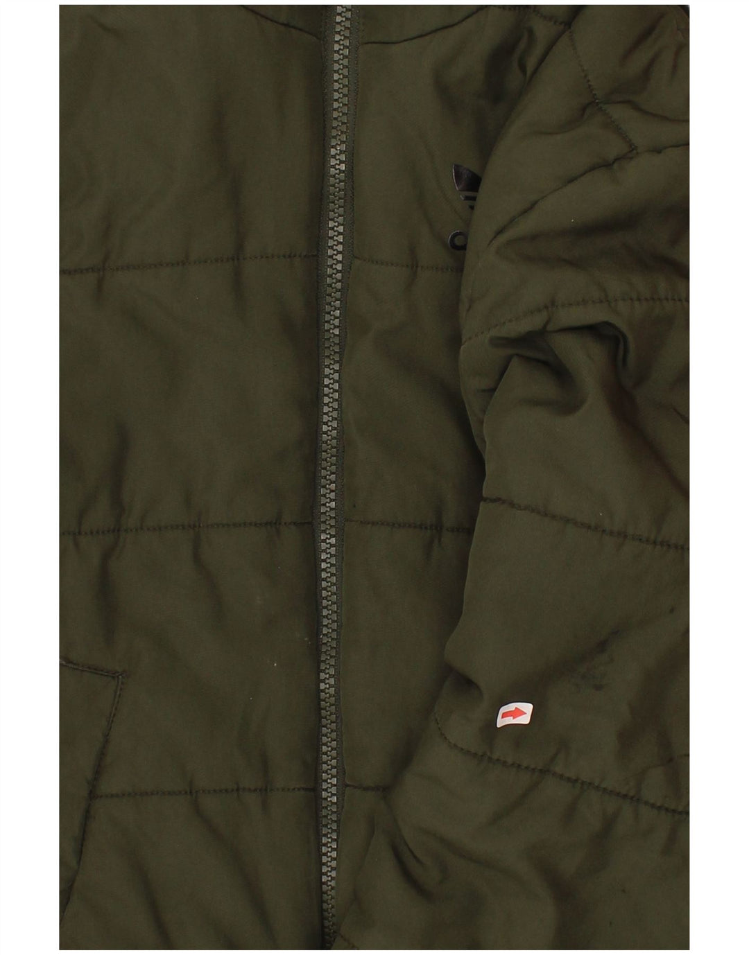 Adidas Jungen wattierte Jacke mit Kapuze, 7–8 Jahre, Khaki, Polyester