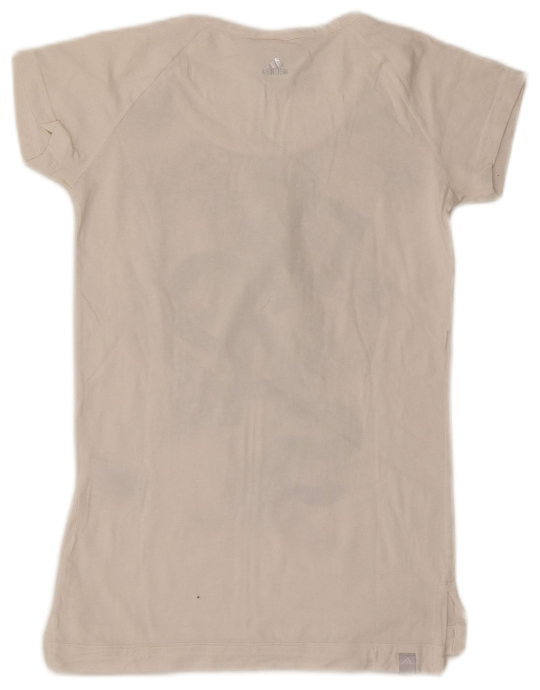 ADIDAS Grafik-T-Shirt für Damen, UK 10, Größe S, weiß, Baumwolle mit Animal-Print