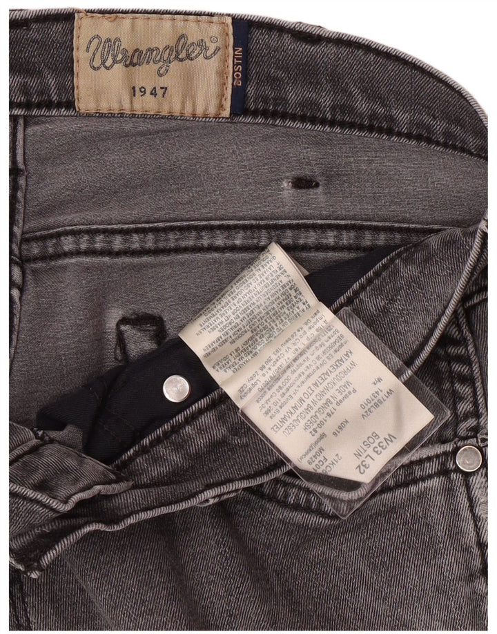 Wrangler Herren Bostin Skinny Jeans W33 L32 Graue Baumwolle