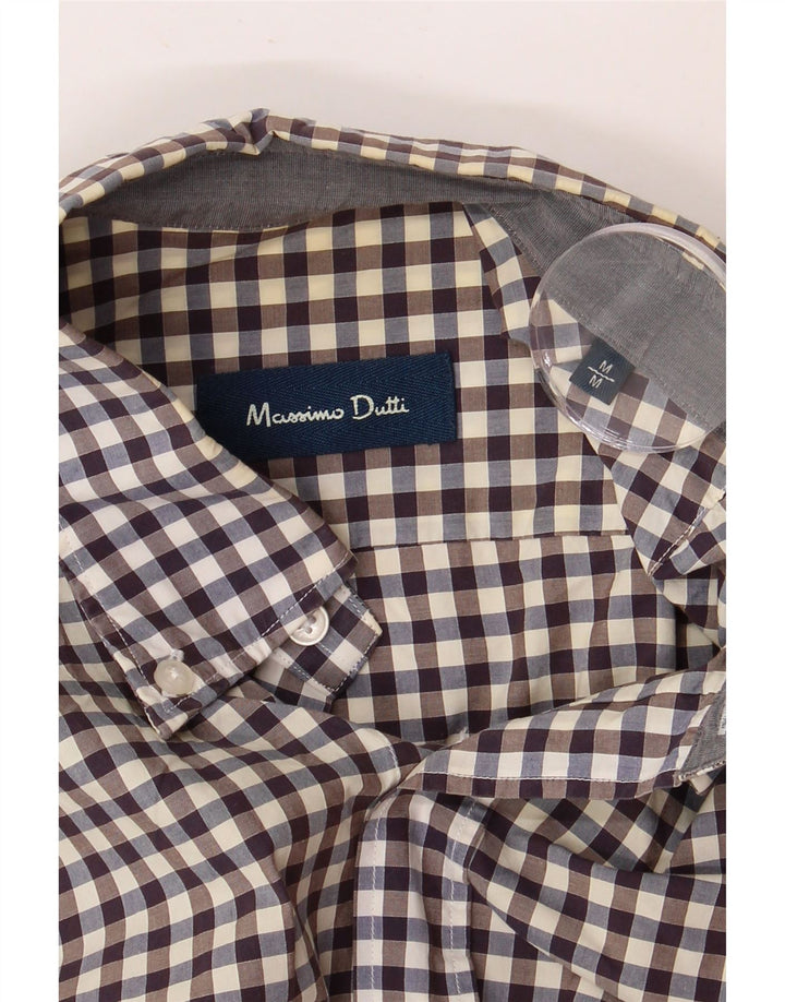 Massimo Dutti Herrenhemd Mittelbraun Gingham