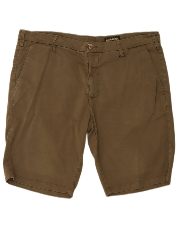 Refrigiwear Herren-Chinoshorts mit hoher Taille, IT 54, 2XL, W38, Khaki, Baumwolle
