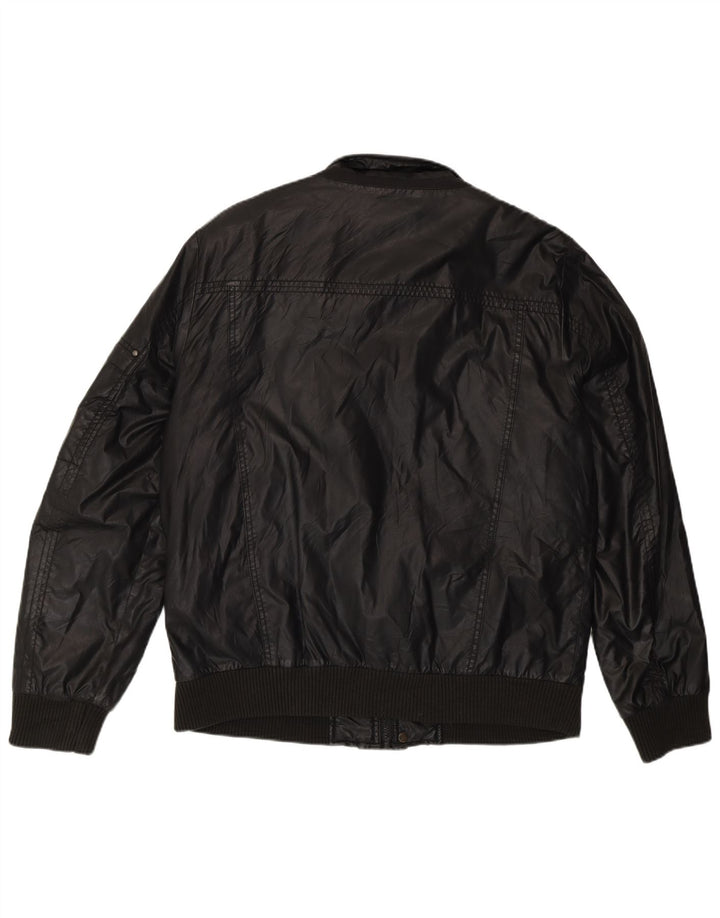 Geox Herren Respira Bomberjacke UK 42 XL Schwarz Polyester
