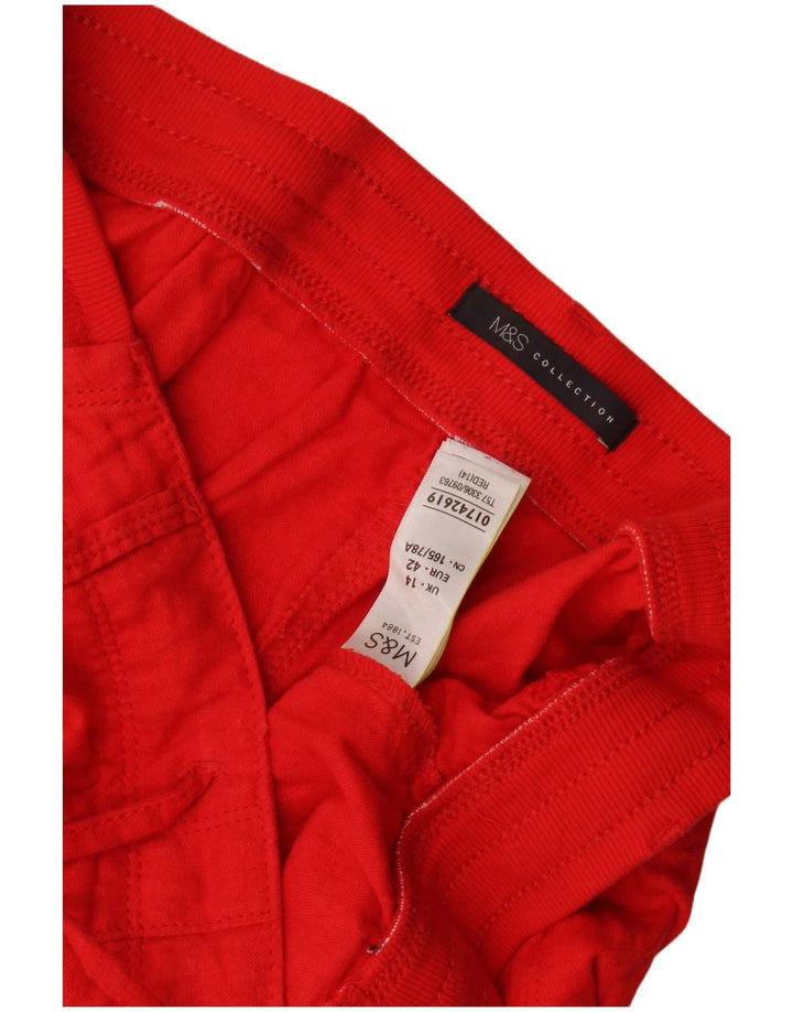 Marks & Spencer Damen Chinoshorts UK 14 Large W34 Roter Flachs