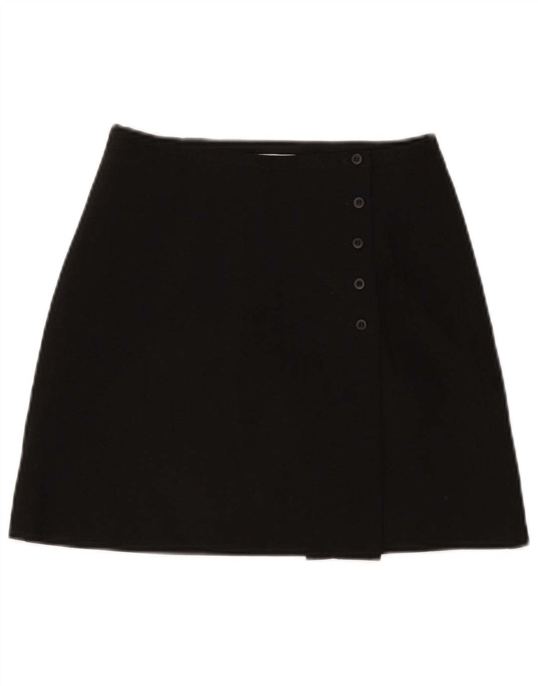 Zara Damen Mini-Wickelrock W24 XS Schwarz Polyester