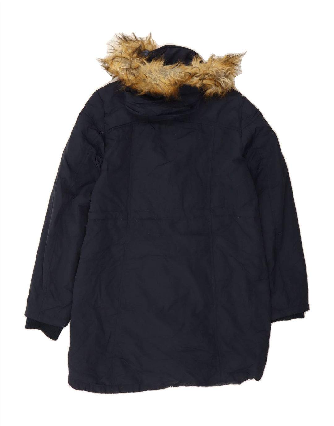 FAT FACE Womens Hooded Padded Coat UK 12 Medium  Navy Blue Nylon Vintage Fat Face and Second-Hand Fat Face from Messina Hembry 