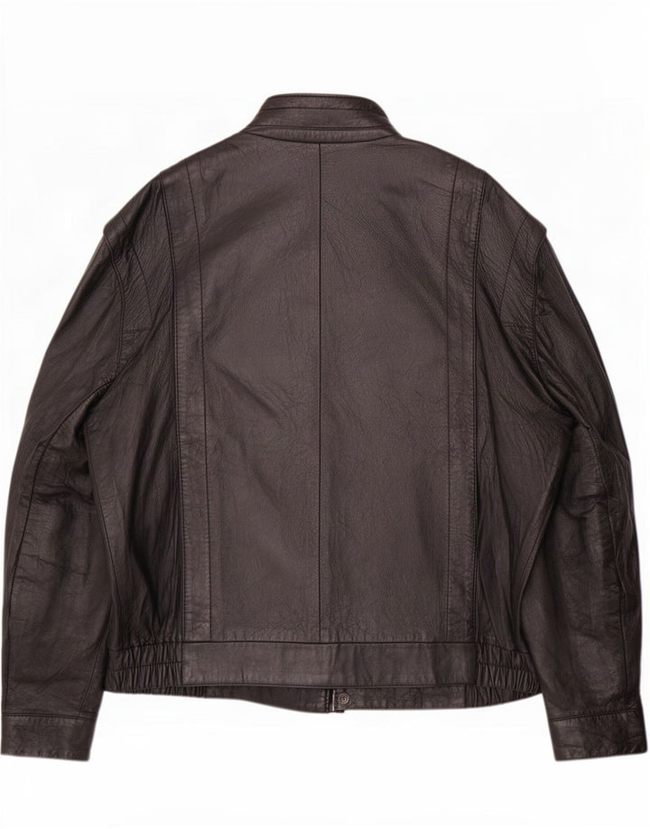 Vintage Herren Lederjacke IT 52 XL Schwarz