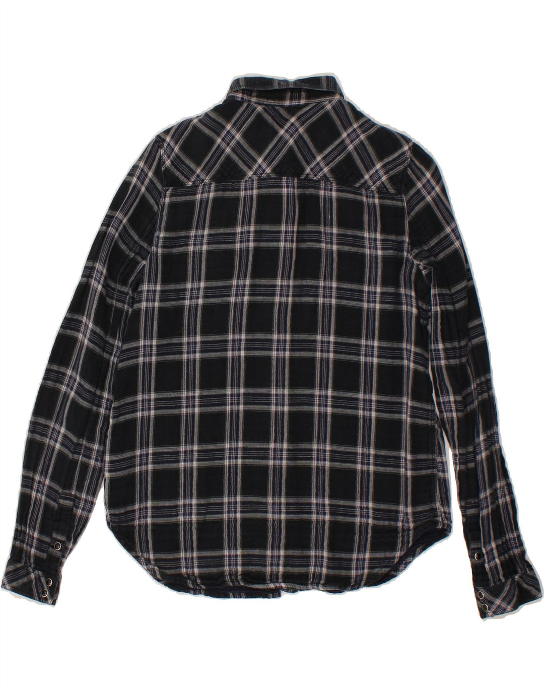 LEE Womens Shirt UK 10 Small Black Check Cotton Vintage Lee and Second-Hand Lee from Messina Hembry 