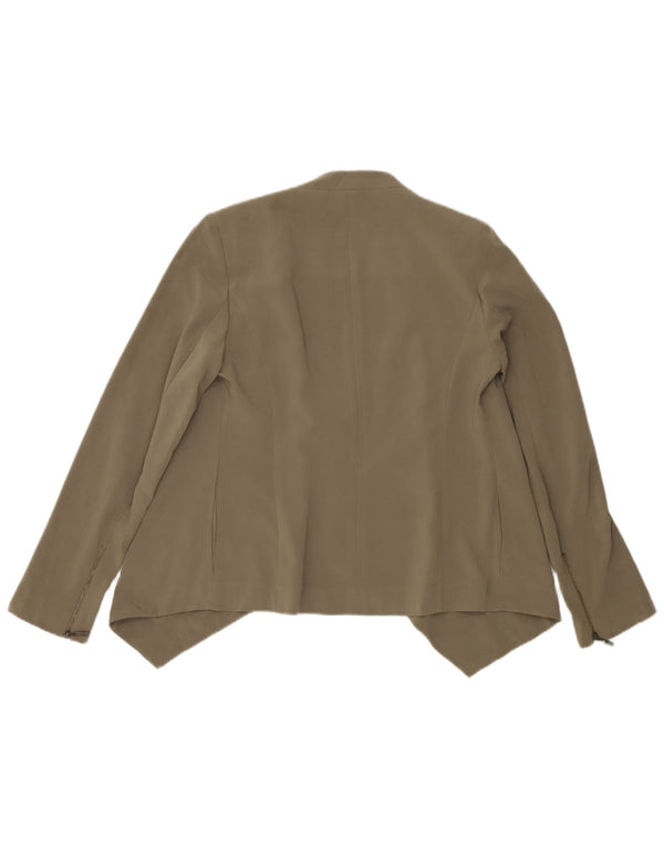 Marks & Spencer Damen Strickjacke Top UK 10 Small Khaki Polyester