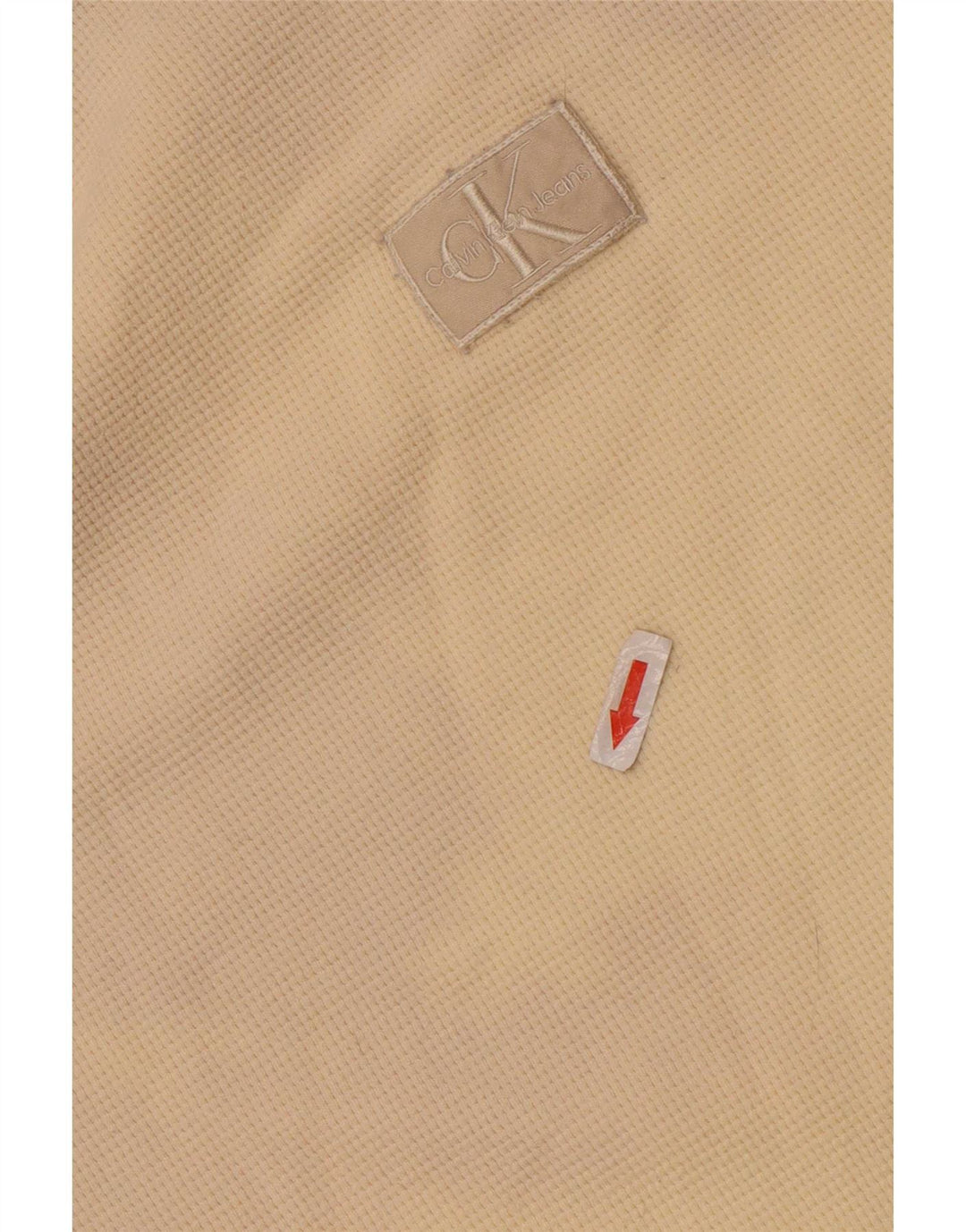 Calvin Klein Herren Top Langarm XL Beige Baumwolle