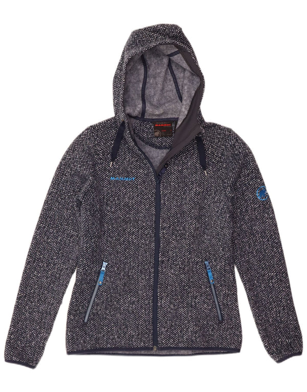 Mammut Damen-Kapuzenpullover mit Reißverschluss, klein, blau geflecktes Polyester