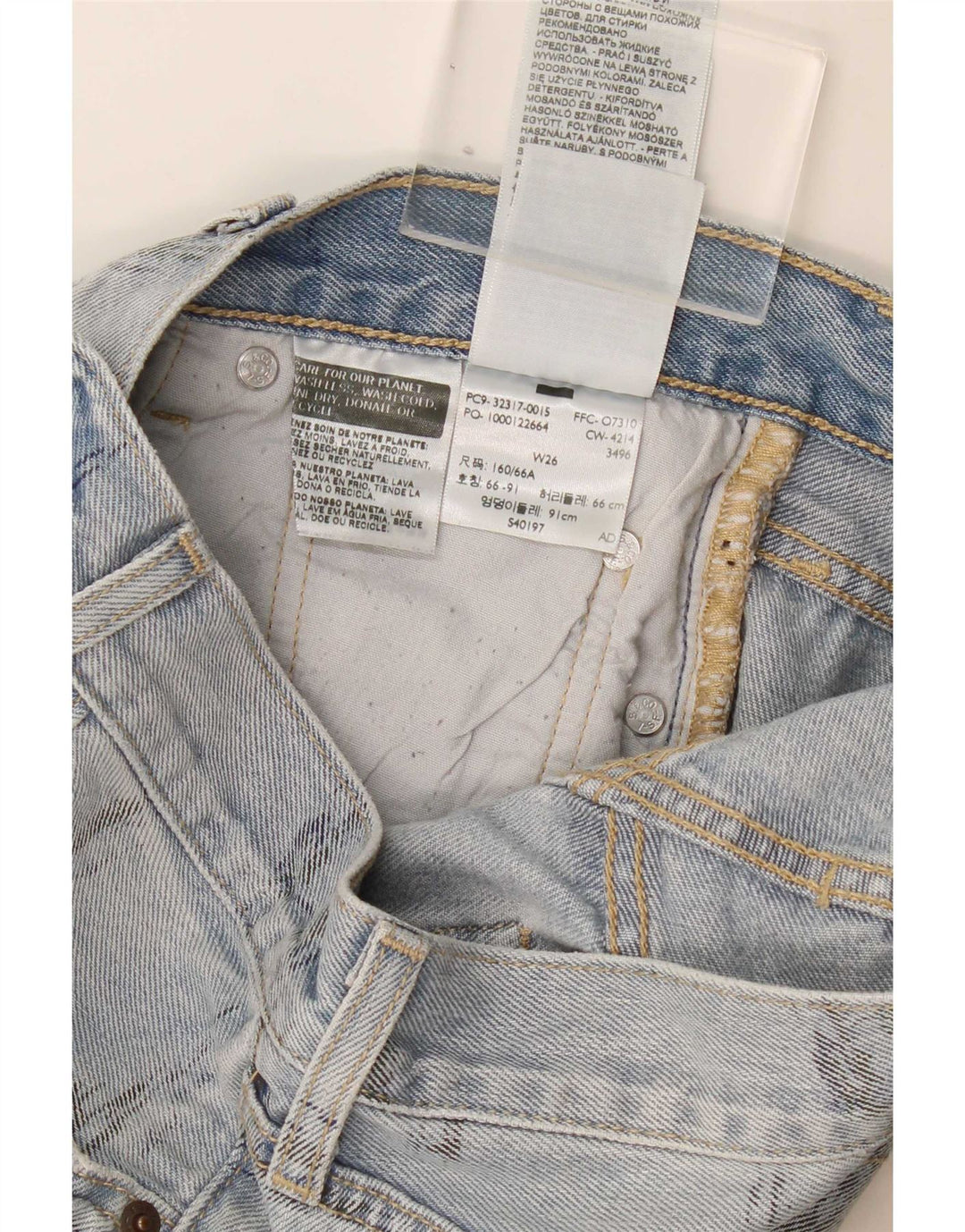 Levi's Damen 501 Denim Shorts W26 Small Blaue Baumwolle