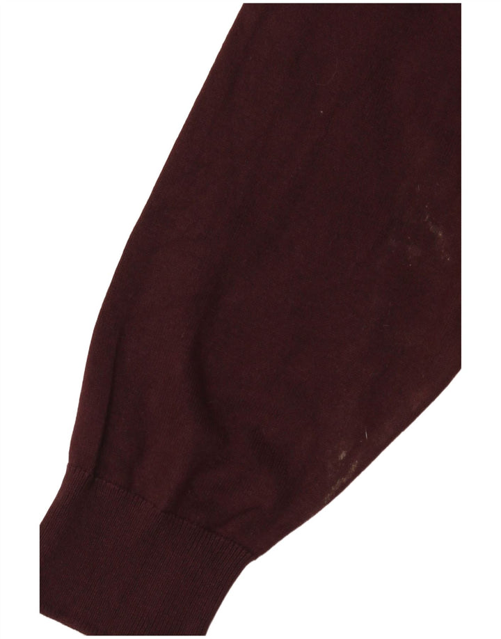Rollkragenpullover für Herren von Zara, mittlere bordeauxrote Viskose
