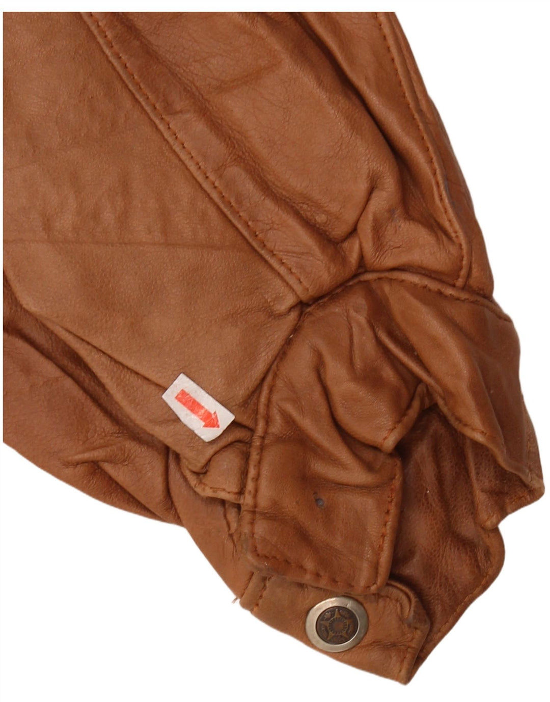 VINTAGE Herren Militärlederjacke UK 44 2XL Braunes Leder