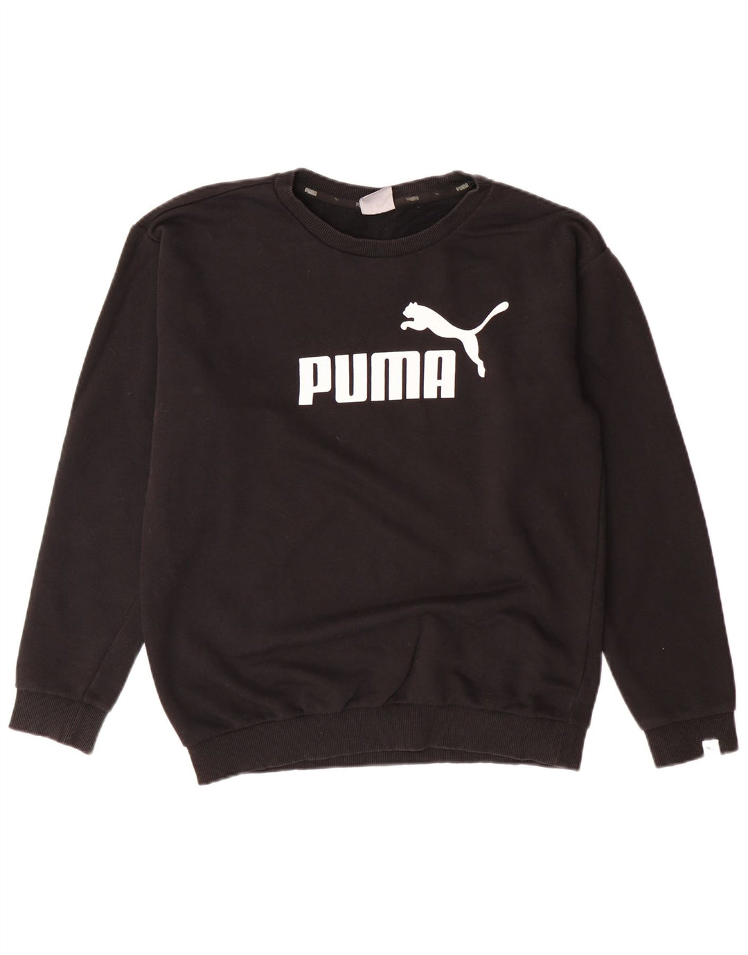 PUMA Damen Übergroßer Grafik-Sweatshirt-Pullover UK 10 Small Schwarz
