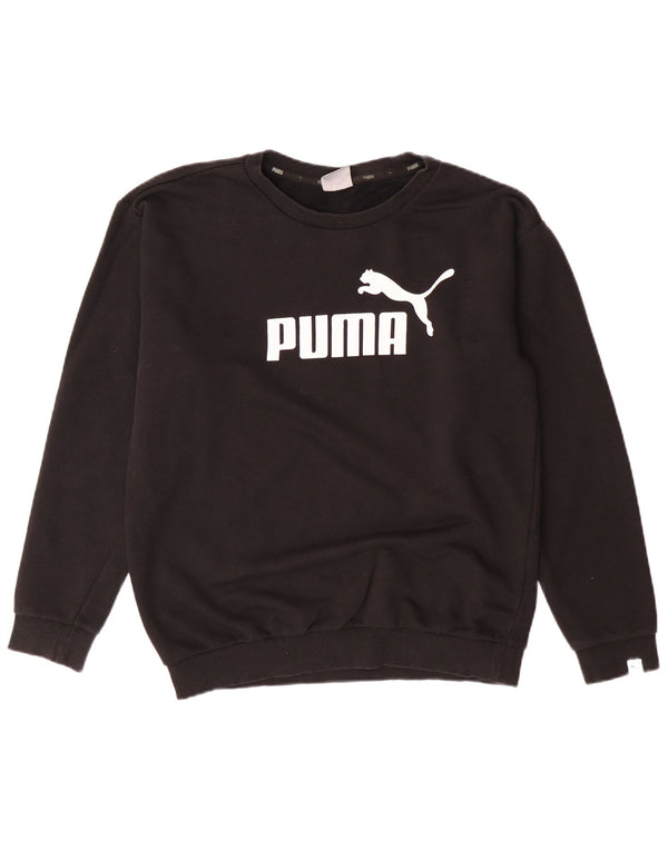 PUMA Damen Übergroßer Grafik-Sweatshirt-Pullover UK 10 Small Schwarz