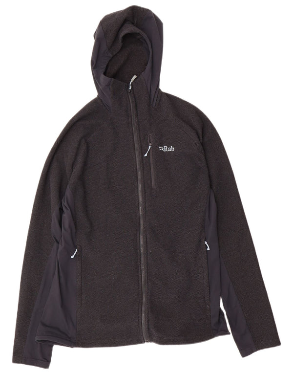 Rab Damen-Trainingsanzug mit Kapuze, Top-Jacke, UK 16, Größe L, grau, Polyester