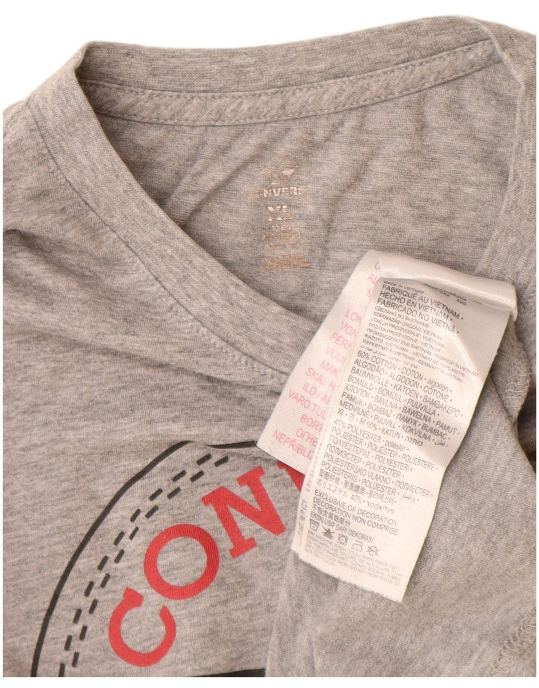 Converse Jungen Chuck Taylor Graphic Top Langarm 15–16 Jahre XL Grau
