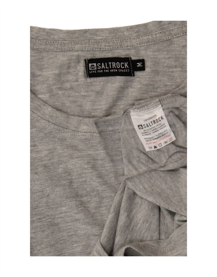 Saltrock Herren-T-Shirt-Oberteil aus mittelgrauer Baumwolle