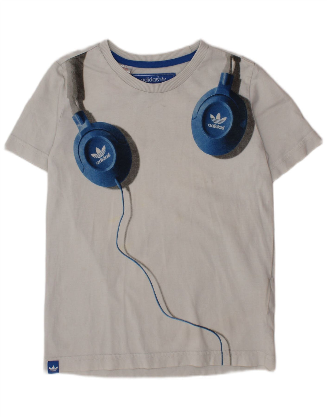ADIDAS T-Shirt mit Grafik für Jungen, 7–8 Jahre, weiße Baumwolle