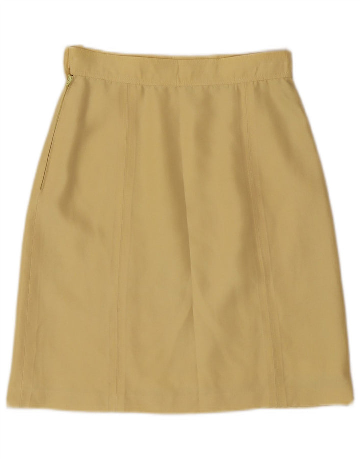 Vintage Damen Gerader Rock W26 Klein Gelb