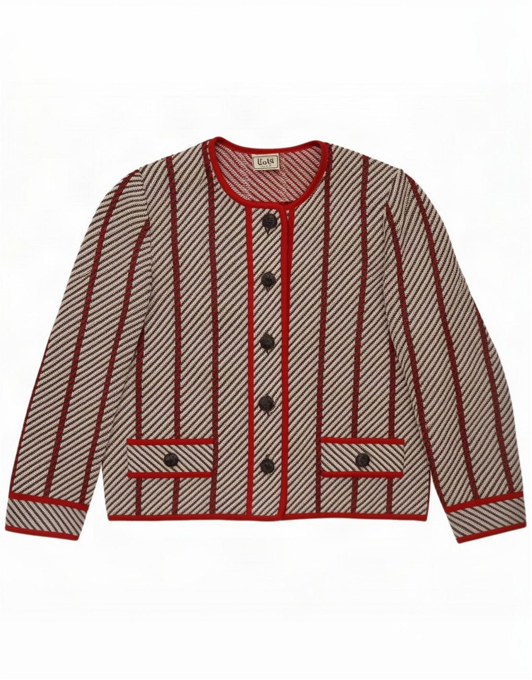 Liola Damen Strickjacke UK 14 Medium Mehrfarbig gestreift