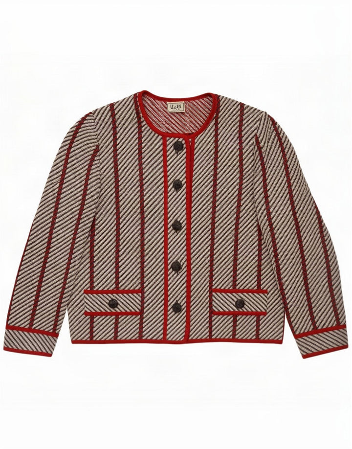 Liola Damen Strickjacke UK 14 Medium Mehrfarbig gestreift
