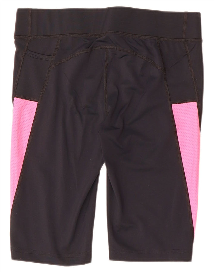FILA Damen Sportshorts UK 10 Small Schwarzes Colourblock-Polyester